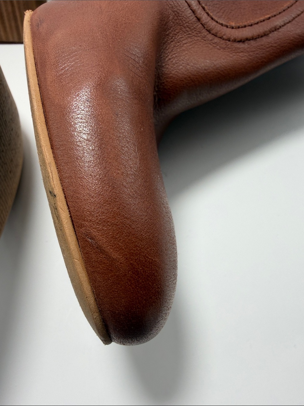 Lucky Brand Sheirin Brown Leather Block Heel Ankle Boots Size 10 - Picture 8 of 11